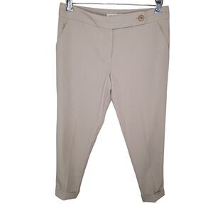 Trina Turk khaki cuffed capri pants size 4